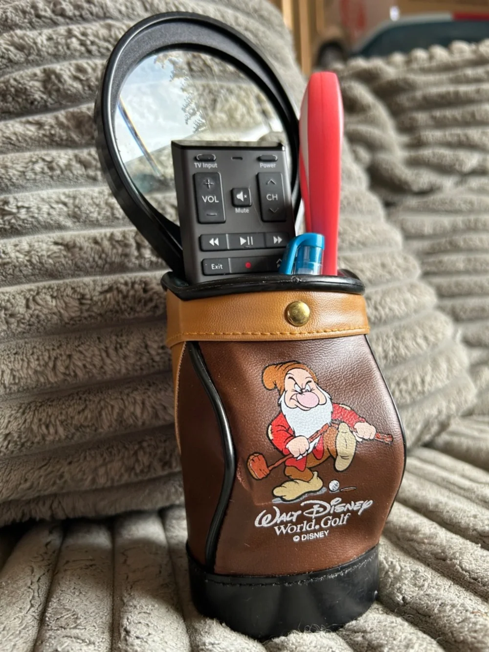 Walt Disney World Golf Grumpy Snow White Mini Golf Bag 5” Pencil Pen Holder
